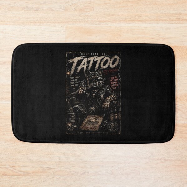 Item preview, Rebel Bulldog Tattoo Studio Poster With Vintage Ink Culture designed and sold by Modaozushi216.