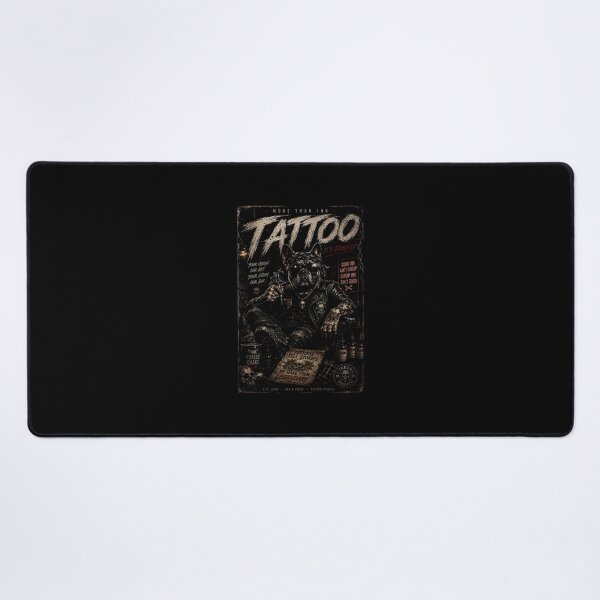 Item preview, Rebel Bulldog Tattoo Studio Poster With Vintage Ink Culture designed and sold by Modaozushi216.