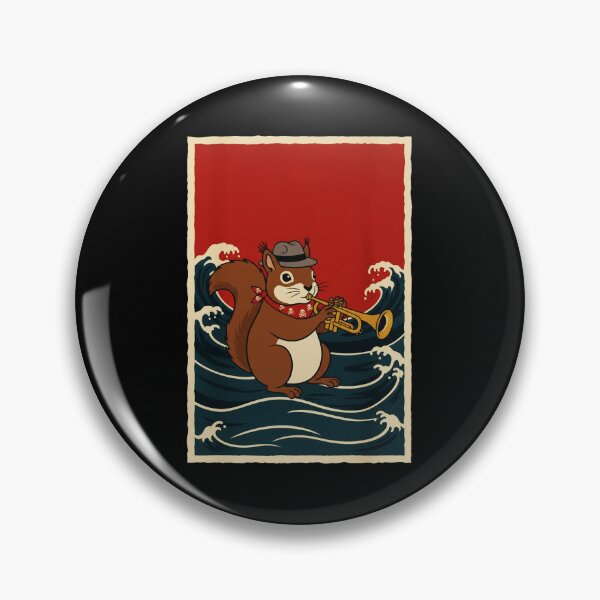 Item preview, Dapper Squirrel Trumpet Player Riding Ocean Waves Vintage designed and sold by JordynLadukeg65.