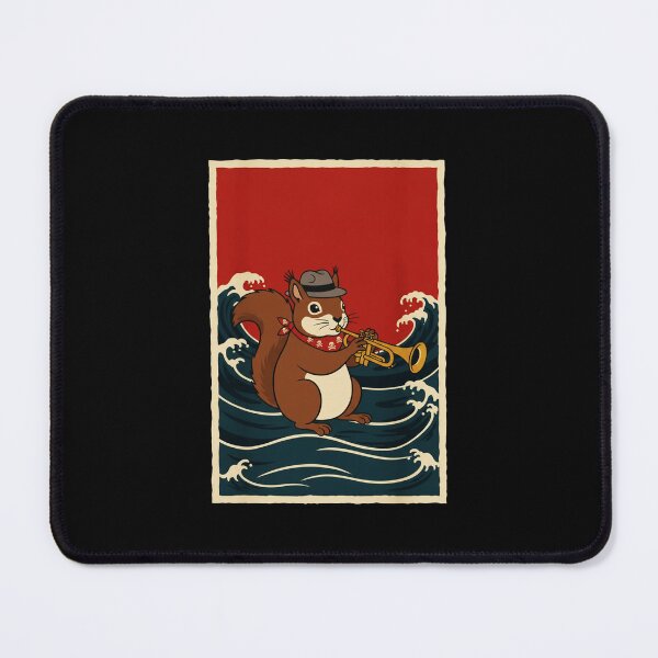 Item preview, Dapper Squirrel Trumpet Player Riding Ocean Waves Vintage designed and sold by JordynLadukeg65.