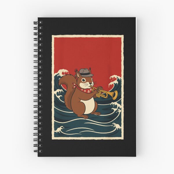 Item preview, Dapper Squirrel Trumpet Player Riding Ocean Waves Vintage designed and sold by JordynLadukeg65.