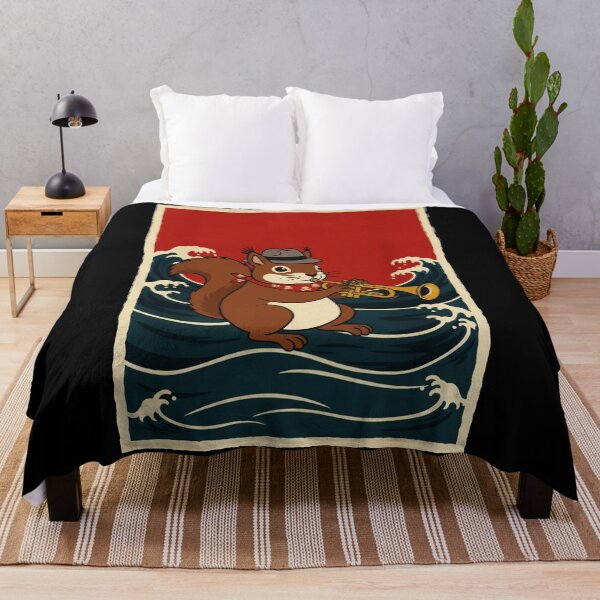 Item preview, Dapper Squirrel Trumpet Player Riding Ocean Waves Vintage designed and sold by JordynLadukeg65.