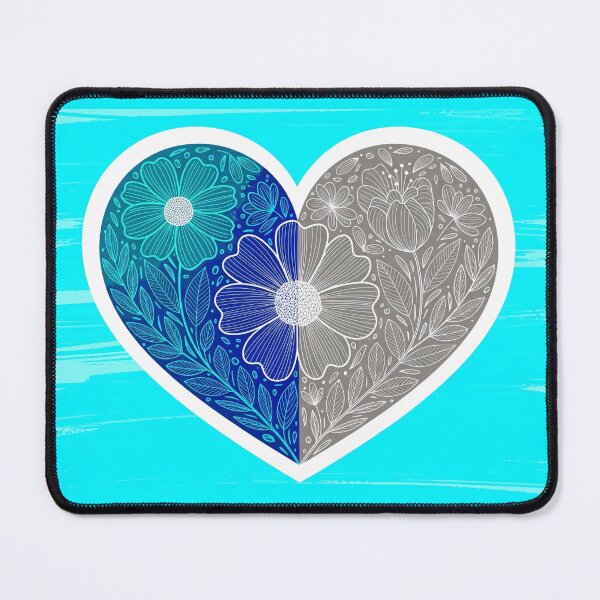 Item preview, Split Floral Heart Illustration designed and sold by PixorStudio.