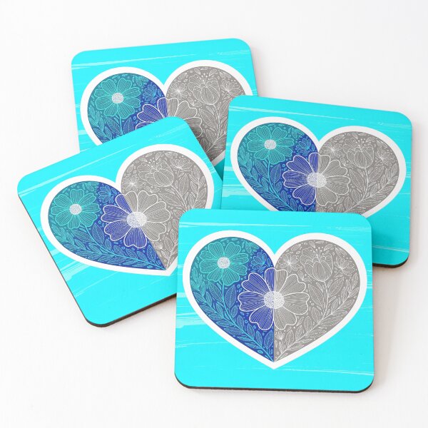Item preview, Split Floral Heart Illustration designed and sold by PixorStudio.