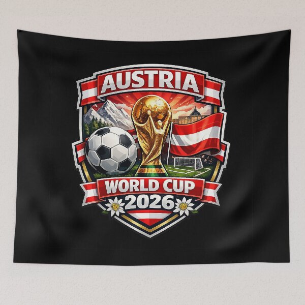 Item preview, Austria Football Supporter 2026 Red White Pride designed and sold by cherylcastr.