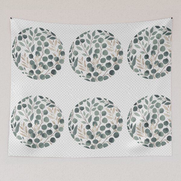 Item preview, Eucalyptus Wreath Design | Sage Green Botanical Leaves Illustration designed and sold by GalleryPeak.
