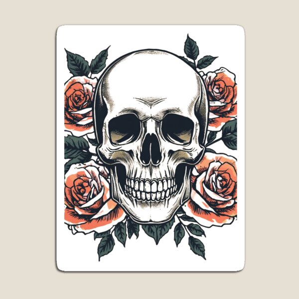 Item preview, Vintage Skull and Roses designed and sold by redblink store.