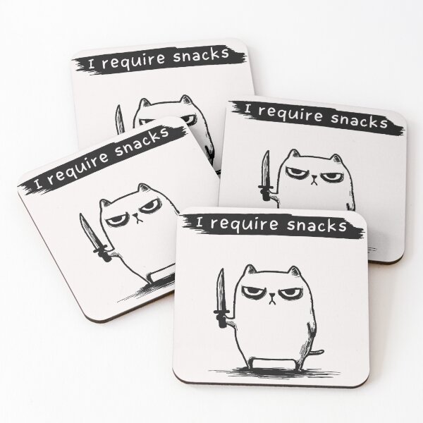 Item preview, I Require Snacks Grumpy Cat Meme Hungry Feline Pet Lover designed and sold by SanTiOmal.