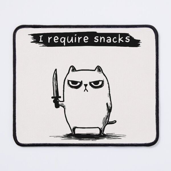 Item preview, I Require Snacks Grumpy Cat Meme Hungry Feline Pet Lover designed and sold by SanTiOmal.