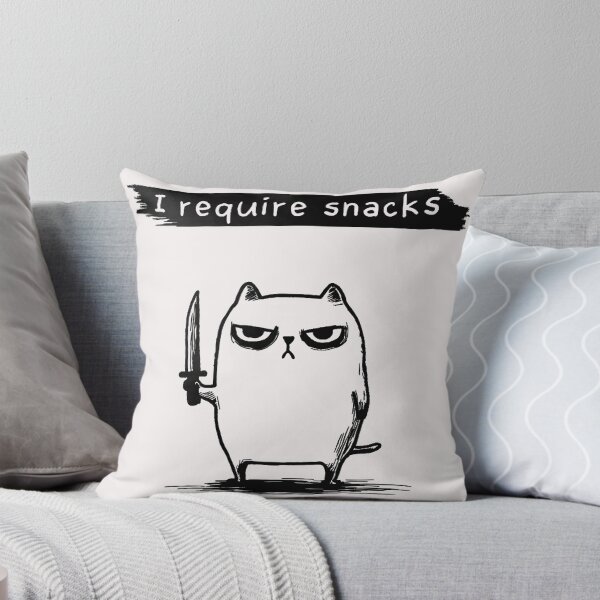 Item preview, I Require Snacks Grumpy Cat Meme Hungry Feline Pet Lover designed and sold by SanTiOmal.