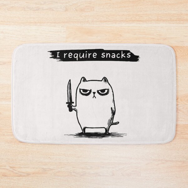 Item preview, I Require Snacks Grumpy Cat Meme Hungry Feline Pet Lover designed and sold by SanTiOmal.