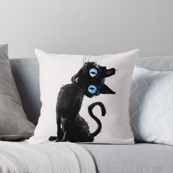 Item preview, Curious Black Cat Feline Lover Gift designed and sold by SanTiOmal.