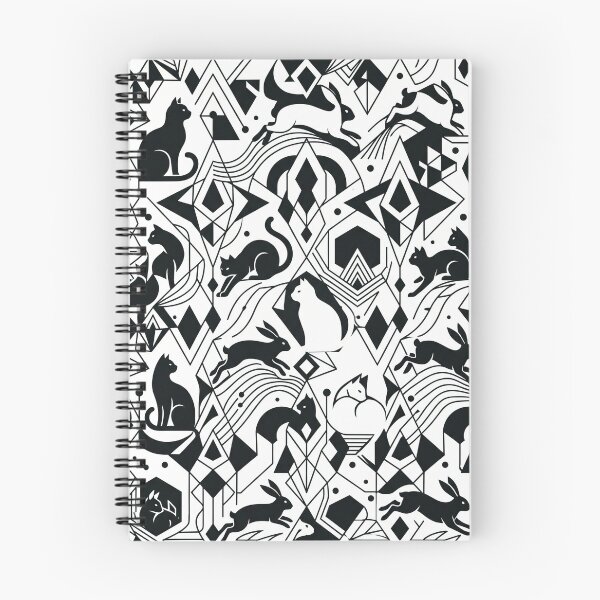 Item preview, Hidden Cat and Rabbit Seamless Pattern | Optical Illusion Animal Design designed and sold by Rovano.