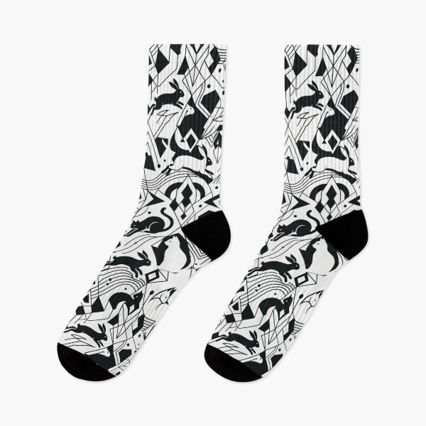 Item preview, Hidden Cat and Rabbit Seamless Pattern | Optical Illusion Animal Design designed and sold by Rovano.