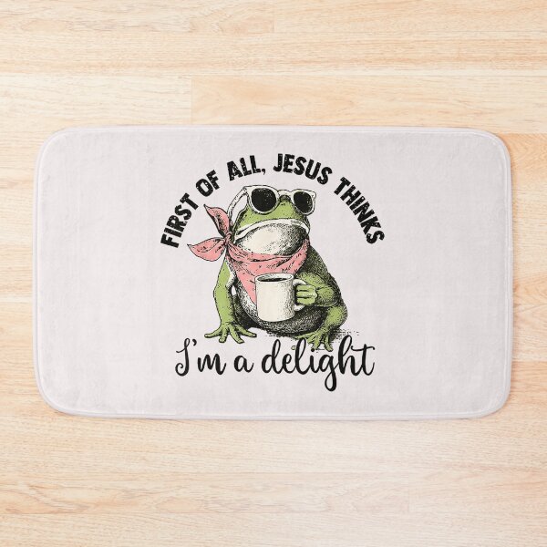 Item preview, First Of All, Jesus Thinks I'm A Delight Christian Humor Frog Faith Coffee Lover designed and sold by SanTiOmal.