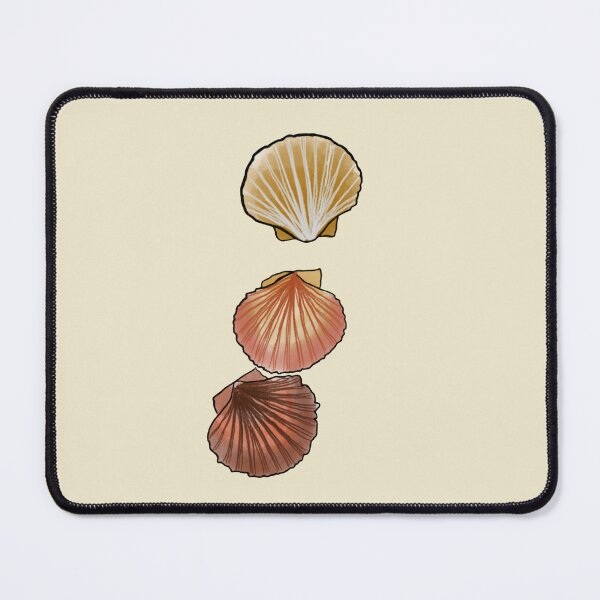 Item preview, Coastal Scallop Shell Trio | Watercolour Seashell Illustration designed and sold by Bound for Wonder.