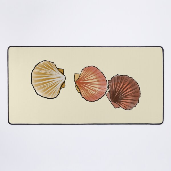 Item preview, Coastal Scallop Shell Trio | Watercolour Seashell Illustration designed and sold by Bound for Wonder.