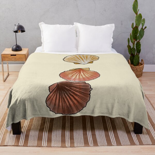 Item preview, Coastal Scallop Shell Trio | Watercolour Seashell Illustration designed and sold by Bound for Wonder.