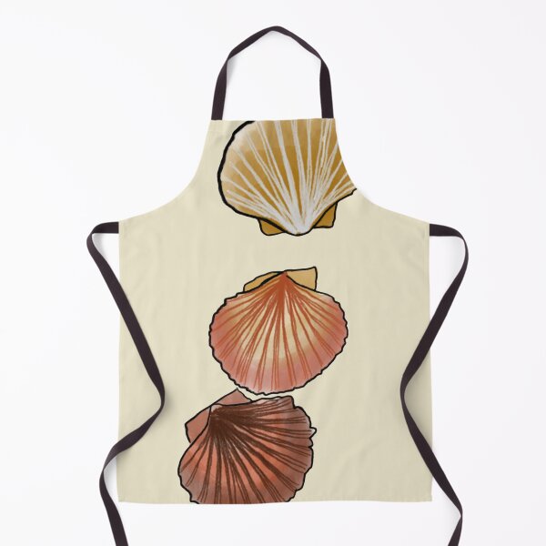 Item preview, Coastal Scallop Shell Trio | Watercolour Seashell Illustration designed and sold by Bound for Wonder.