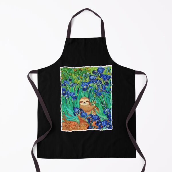 Item preview, Smiling Sloth Resting Among Blue Iris Flowers Garden designed and sold by JordynLadukeg65.