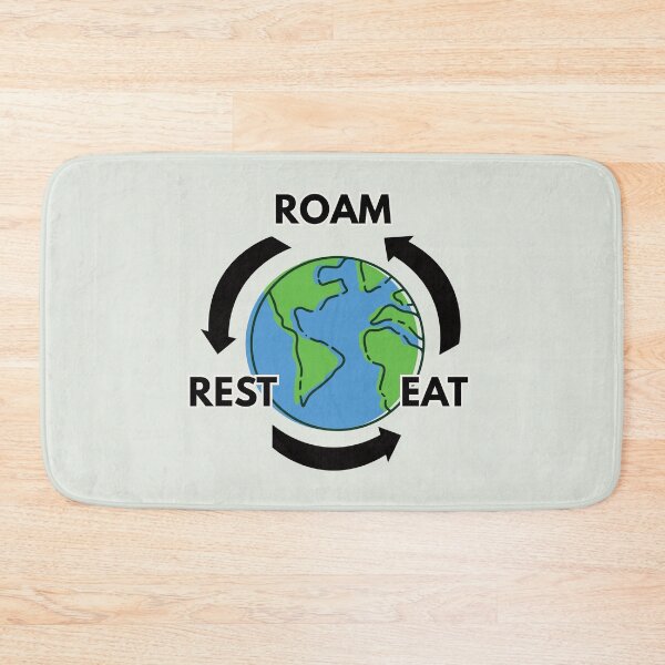 Item preview, Roam Rest Eat – Travel Lover Adventure Design designed and sold by QuietlyBecoming.
