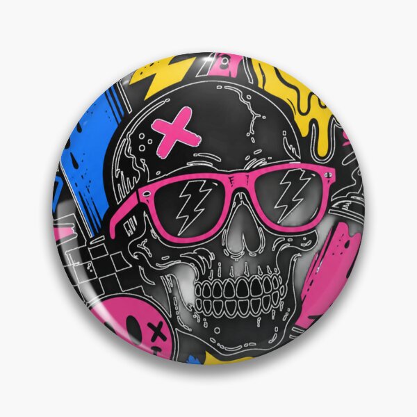 Item preview, Neon Skull Graffiti Pulse designed and sold by PlengPoomofArts.