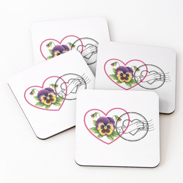 Item preview, Pansy Heart Postal Emblem designed and sold by PixorStudio.