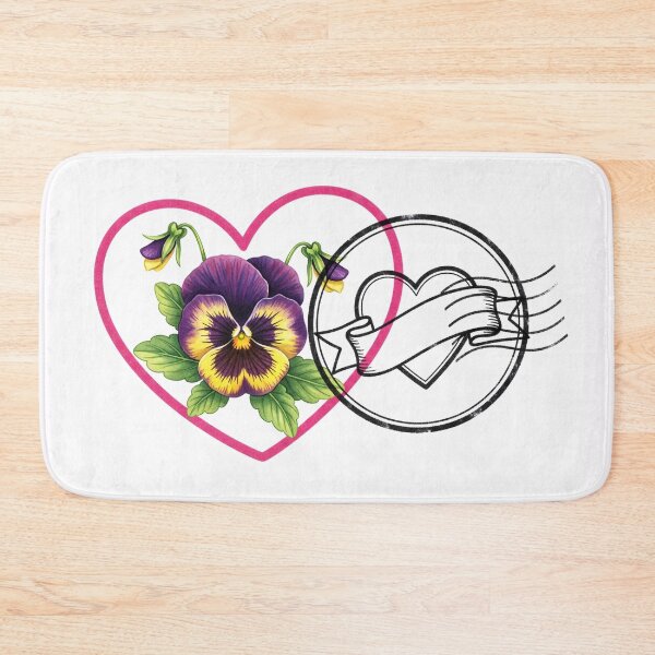 Item preview, Pansy Heart Postal Emblem designed and sold by PixorStudio.