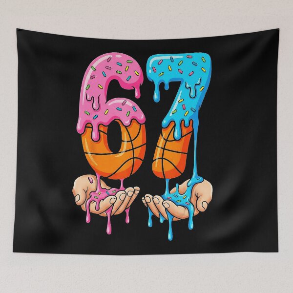 Item preview, 67 Basketball Birthday Number Ice Cream Drip Sports designed and sold by allistermariam.