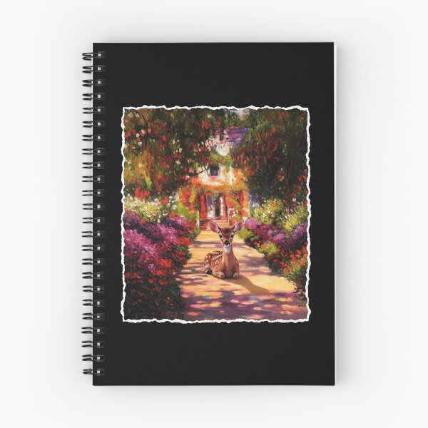 Item preview, Fawn Resting Along a Sunlit Garden Path Painting designed and sold by JordynLadukeg65.