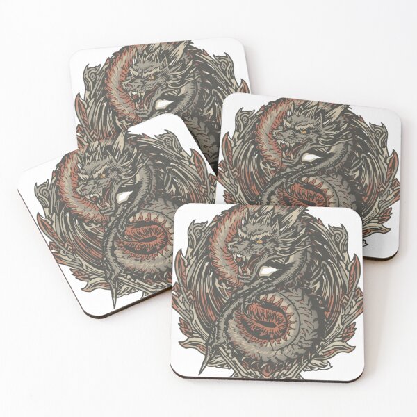 Item preview, Vintage Coiled Dragon Crest designed and sold by redblink store.