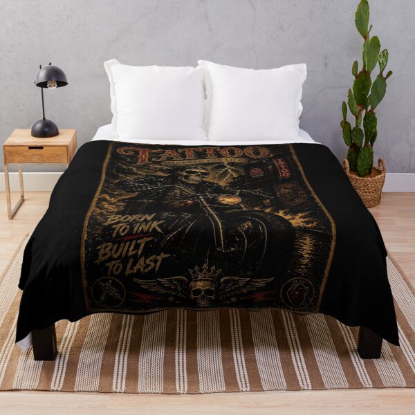 Item preview, Vintage Biker Skull Tattoo Poster With Dark Motorcycle Spirit designed and sold by Modaozushi216.