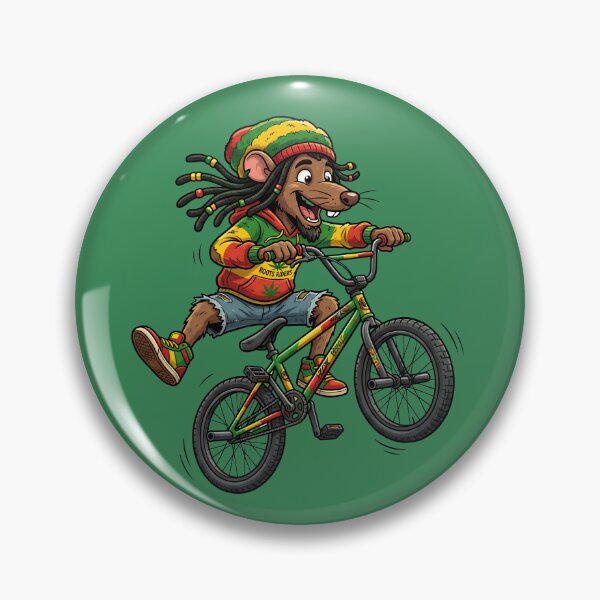 Item preview, Riddim & Ride Rasta Mouse BMX Adventure Tee designed and sold by digitalbob60.