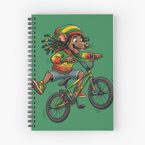 Item preview, Riddim & Ride Rasta Mouse BMX Adventure Tee designed and sold by digitalbob60.