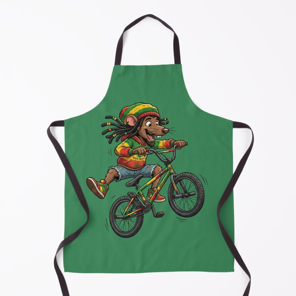 Item preview, Riddim & Ride Rasta Mouse BMX Adventure Tee designed and sold by digitalbob60.