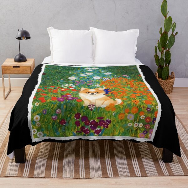 Item preview, Fluffy Pomeranian in a Colorful Wildflower Garden designed and sold by JordynLadukeg65.