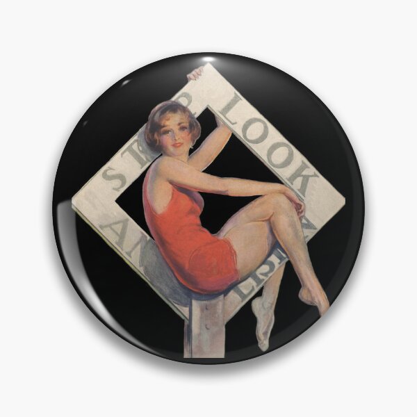 Item preview, Stop, Look, and Listen pinup designed and sold by Hedrin.