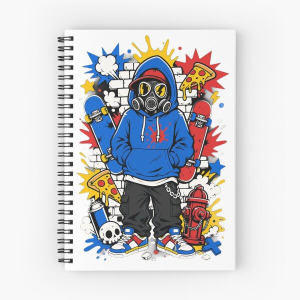 Item preview, Gas Mask Skater Graffiti Kid designed and sold by PlengPoomofArts.