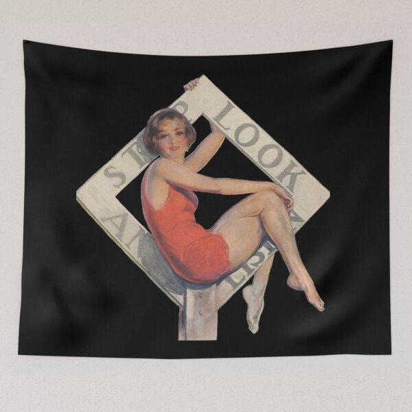 Item preview, Stop, Look, and Listen pinup designed and sold by Hedrin.
