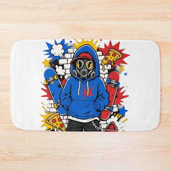 Item preview, Gas Mask Skater Graffiti Kid designed and sold by PlengPoomofArts.