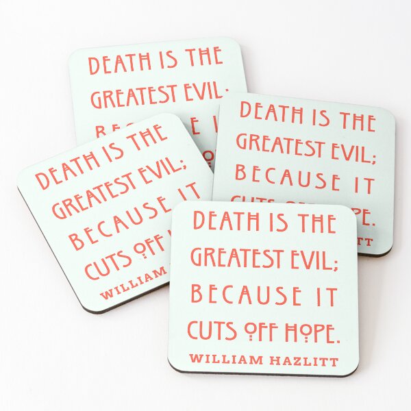 Item preview, Death is the greatest evil, because it cuts off hope. designed and sold by artbleed.