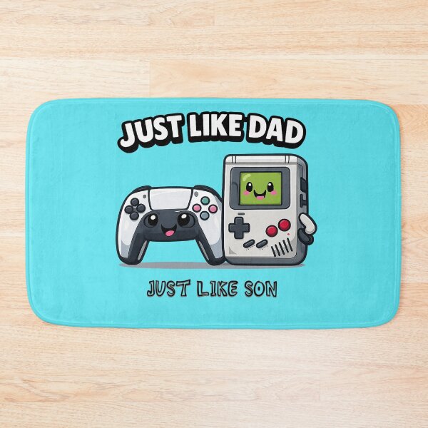 Item preview, Just like Dad, Just like Son gamer shirt with 80's theme designed and sold by KiitosLtd.