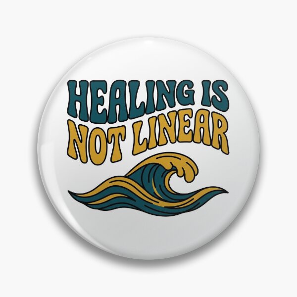 Item preview, Healing Is Not Linear — Retro Groovy Mental Health designed and sold by PlushFutura.
