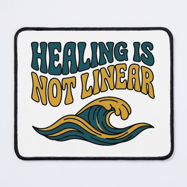 Item preview, Healing Is Not Linear — Retro Groovy Mental Health designed and sold by PlushFutura.
