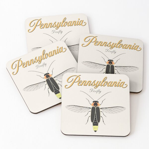 Artikelvorschau, Pennsylvania Firefly Retro State Insect Poster entworfen und verkauft von The-Drip-Studio.