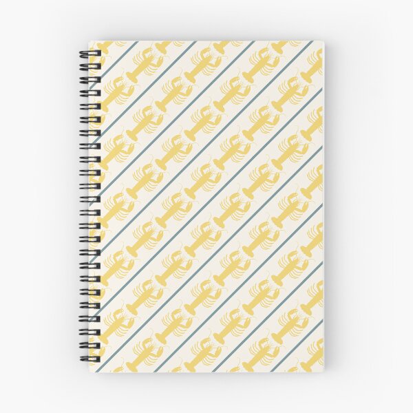 Item preview, Coastal Lobster Stripes Diagonal Pattern with Butter Yellow designed and sold by kierkegaard.