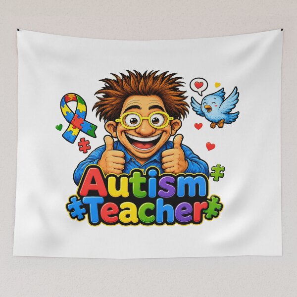 Item preview, Autism Teacher designed and sold by Mother Daughter Drawings .