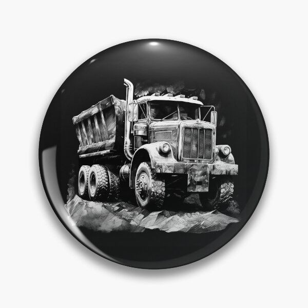 Item preview, Black and White Dump Truck Heavy Equipment Art designed and sold by inkoutninja.