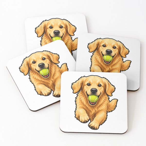 Item preview, Golden Retriever with Tennis Ball designed and sold by RudraXiome.