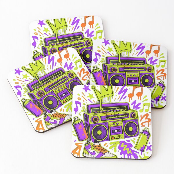 Item preview, Neon Boombox Graffiti Crown Tee designed and sold by PlengPoomofArts.
